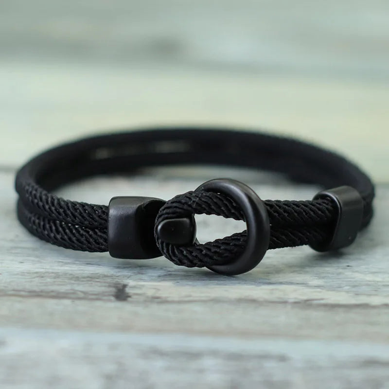 Men’s Double-Layer Paracord Bracelet – Outdoor Survival Rope Accessory Tactical Bracelet | Camping Gear | Gift for Him