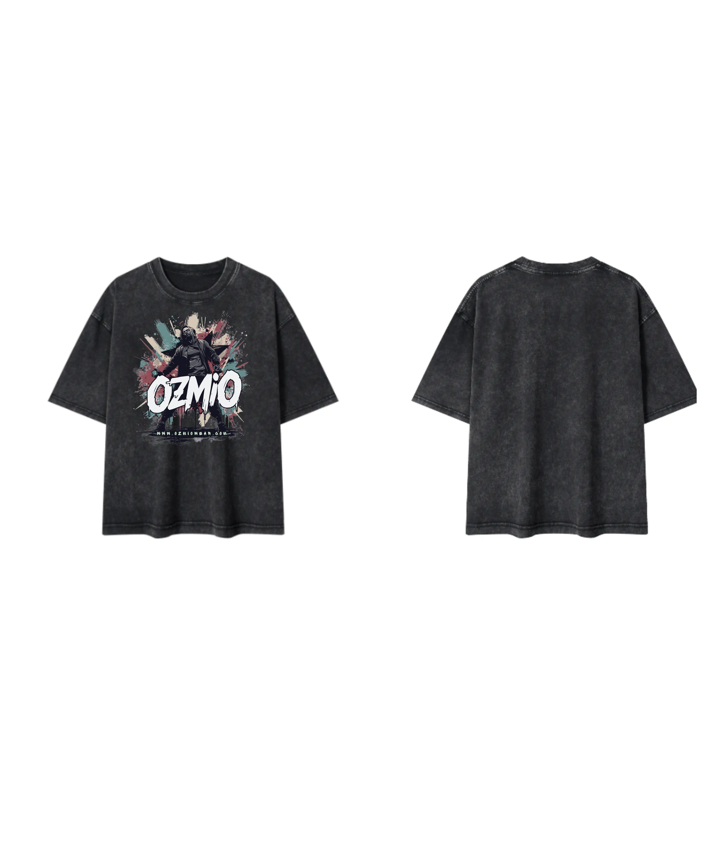 OZMIO Mineral Wash Boxy Cotton T-Shirt (Men)