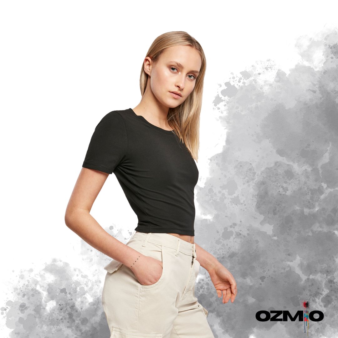 Ozmio Women’s Cropped Tee – Lightweight Sporty Fit