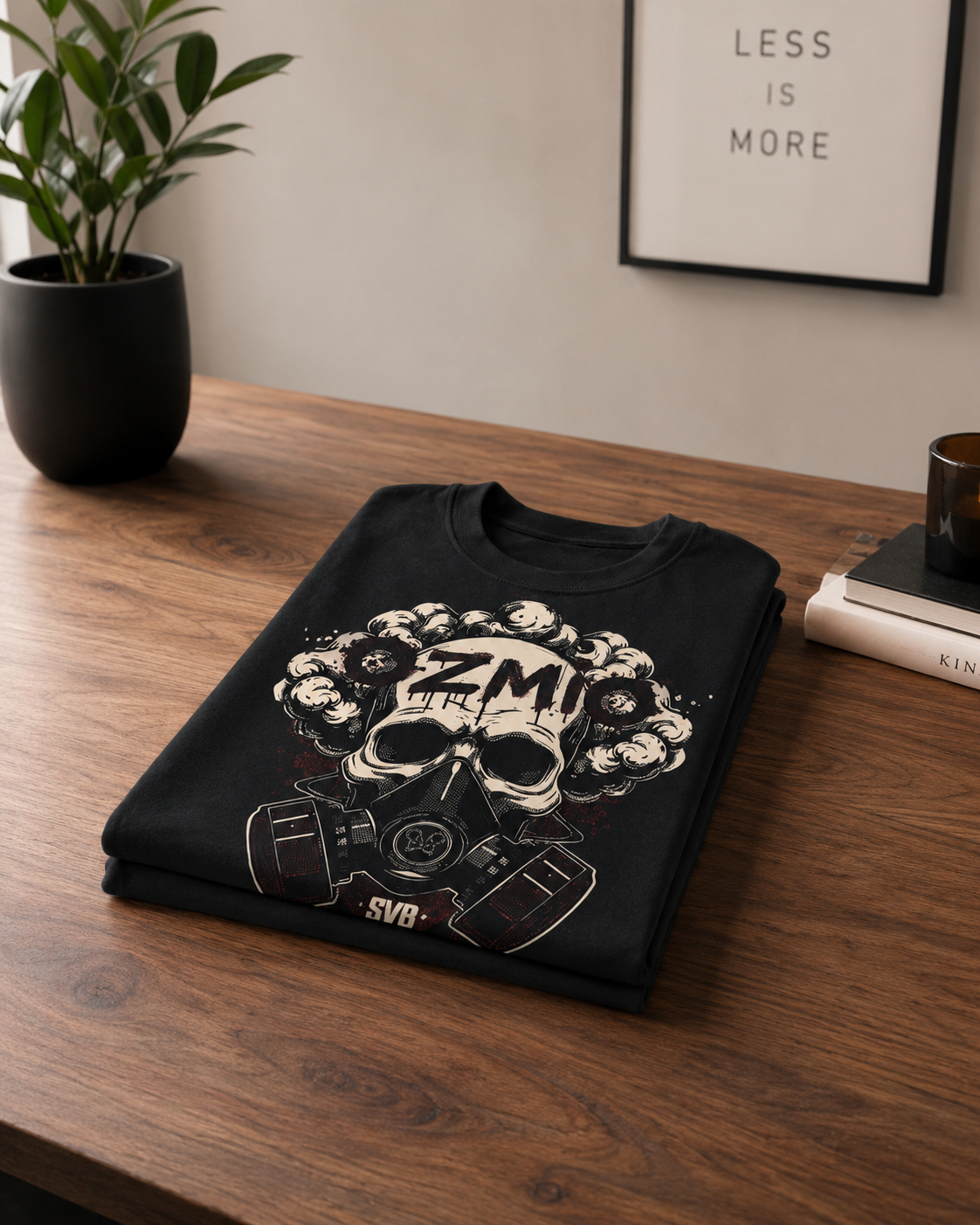 Ozmio  Bamboo Toxic Skull Oversized Tee