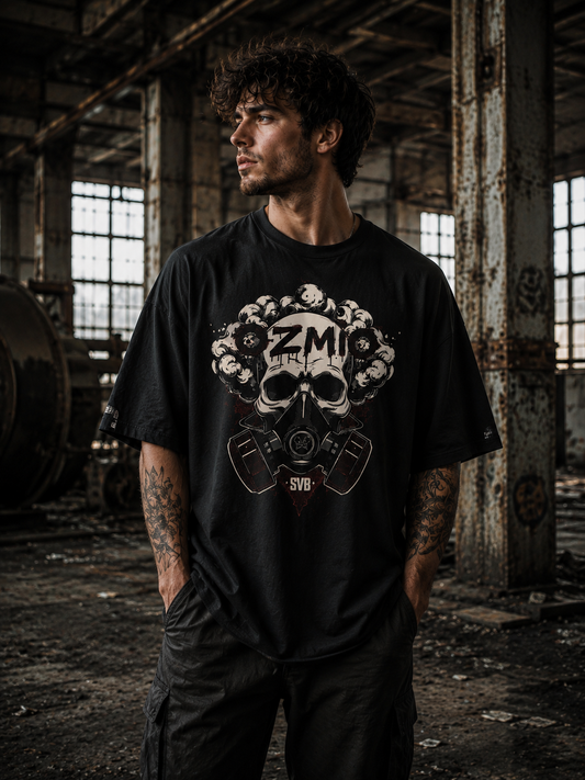 Ozmio  Bamboo Toxic Skull Oversized Tee