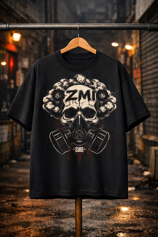 Ozmio  Bamboo Toxic Skull Oversized Tee