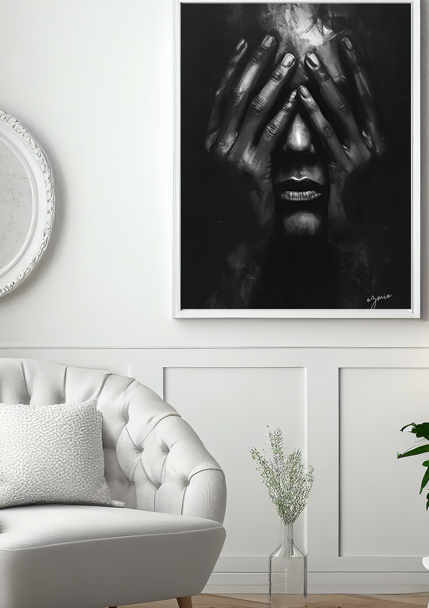 Ozmio Flower Wall Art – Framed High-Quality Print