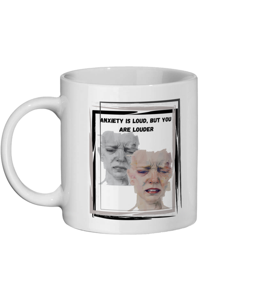 Louder Than Anxiety – Positivity Mug by Ozmio