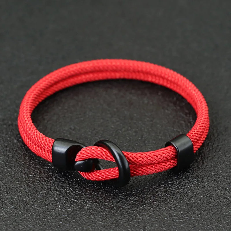 Men’s Double-Layer Paracord Bracelet – Outdoor Survival Rope Accessory  Tactical Bracelet | Camping Gear | Gift for Him
