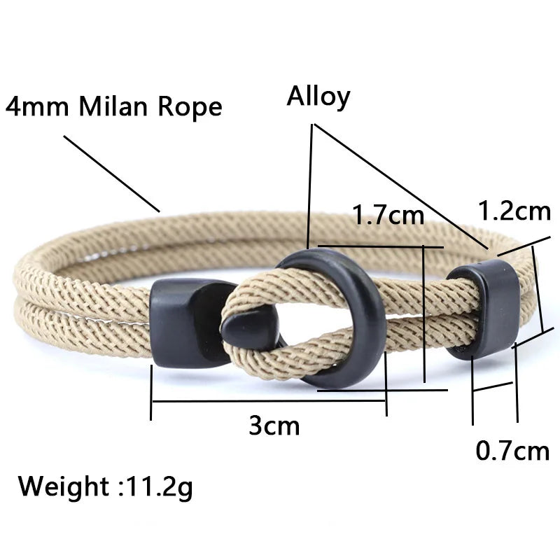 Men’s Double-Layer Paracord Bracelet – Outdoor Survival Rope Accessory  Tactical Bracelet | Camping Gear | Gift for Him