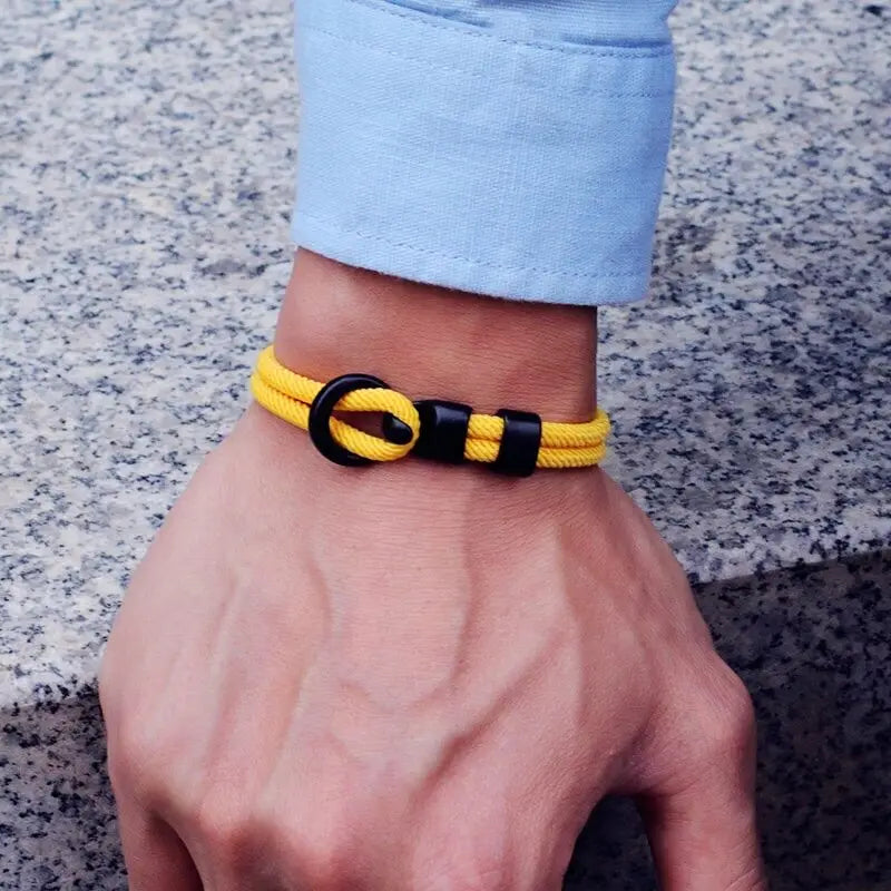 Men’s Double-Layer Paracord Bracelet – Outdoor Survival Rope Accessory  Tactical Bracelet | Camping Gear | Gift for Him