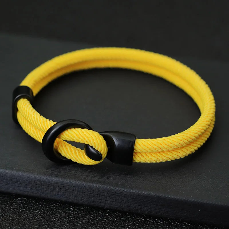 Men’s Double-Layer Paracord Bracelet – Outdoor Survival Rope Accessory  Tactical Bracelet | Camping Gear | Gift for Him