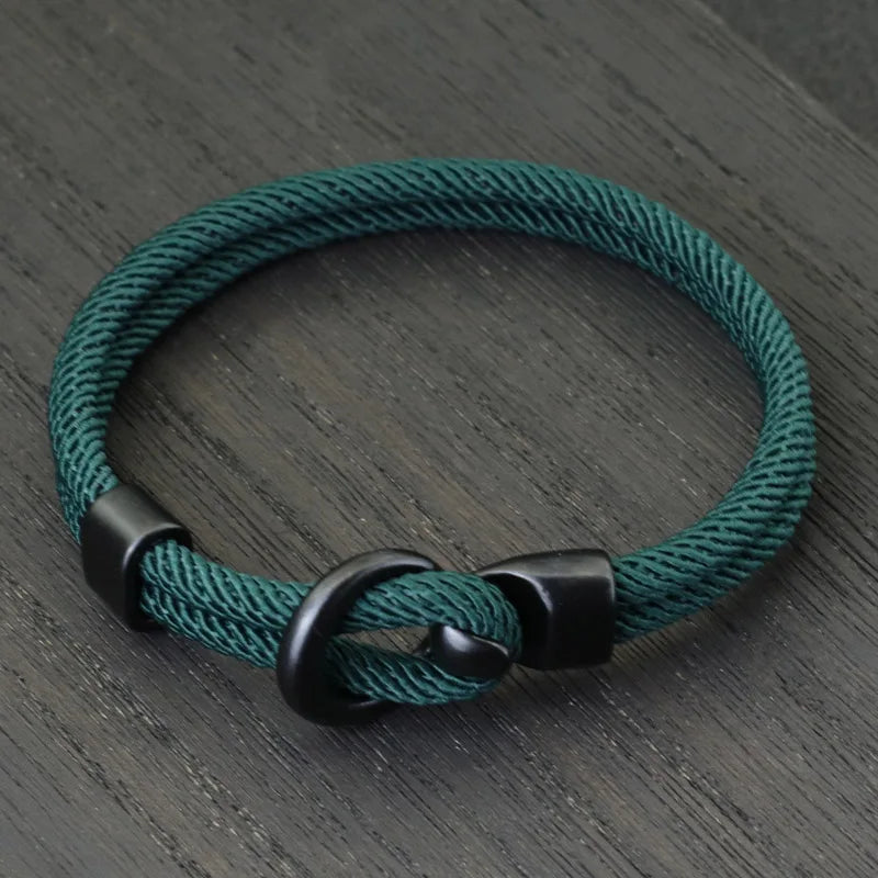 Men’s Double-Layer Paracord Bracelet – Outdoor Survival Rope Accessory  Tactical Bracelet | Camping Gear | Gift for Him