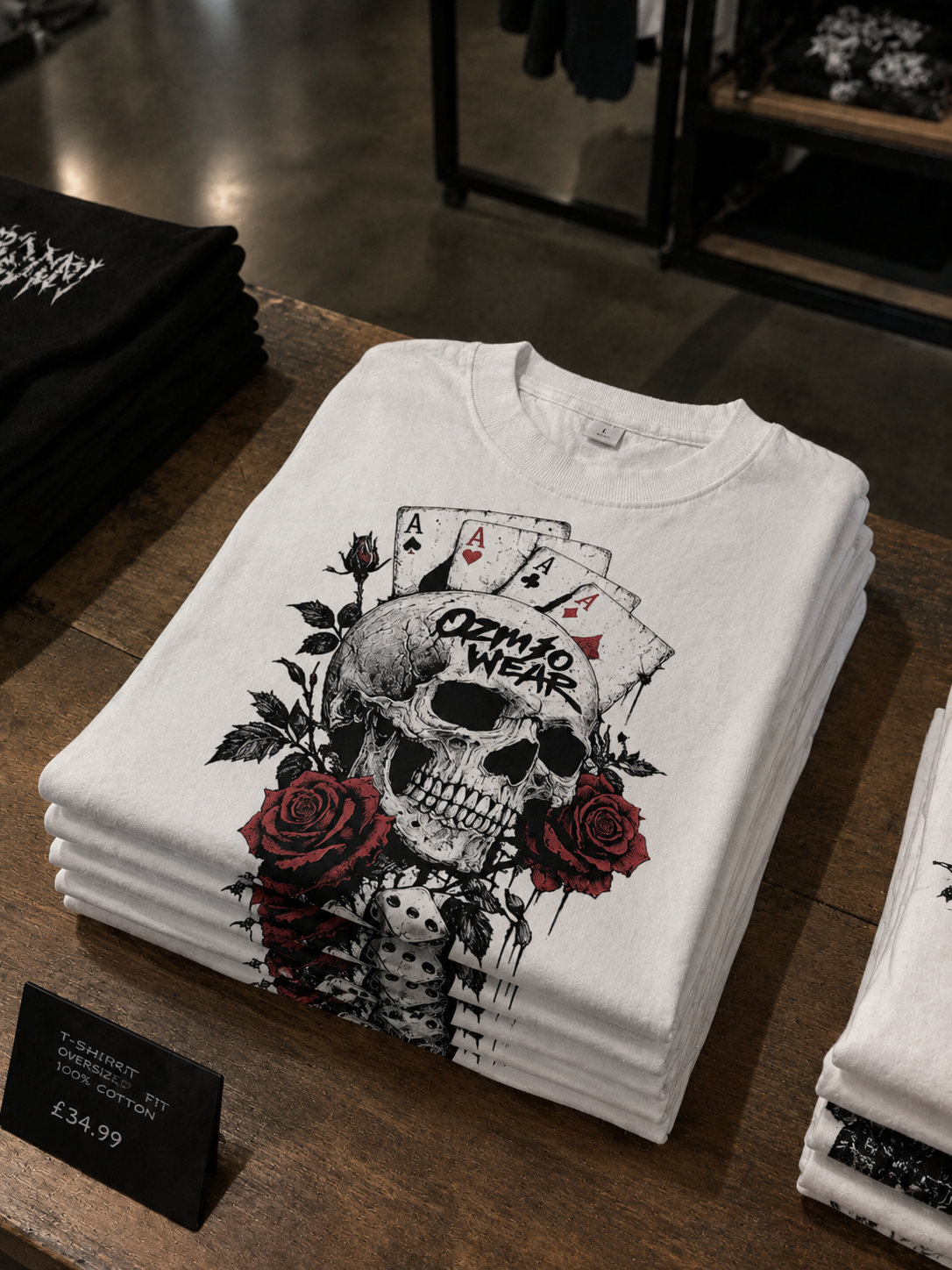 Ozmio Last Hand Tee White A003